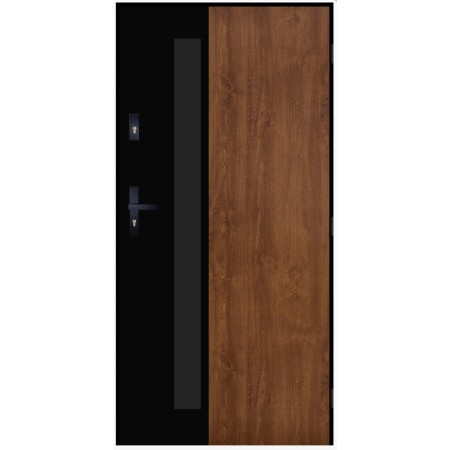 Porte d'entrée ALBAN 90 cm 72 mm en acier inoxydable en 3 couleurs