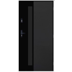 Porte d'entrée ALBAN 90 cm 72 mm en acier inoxydable en 3 couleurs