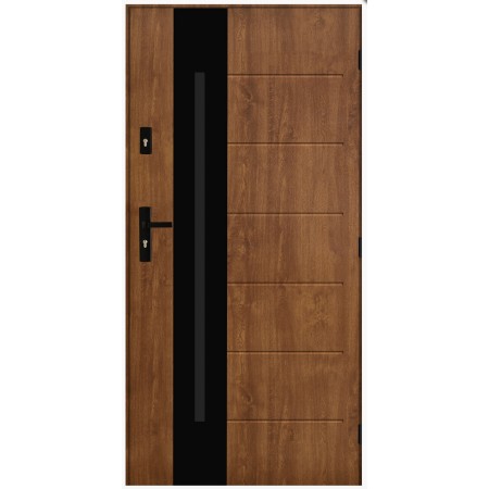 Porte d'entrée VERAN 90 cm 72 mm en acier inoxydable en 3 couleurs