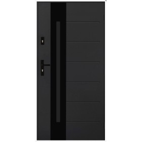 Porte d'entrée VERAN 90 cm 72 mm en acier inoxydable en 3 couleurs