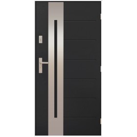 Porte d'entrée FANYON 90 cm 72 mm en acier inoxydable en 3 couleurs