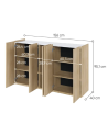 Buffet Facile chêne scandi - 156cm