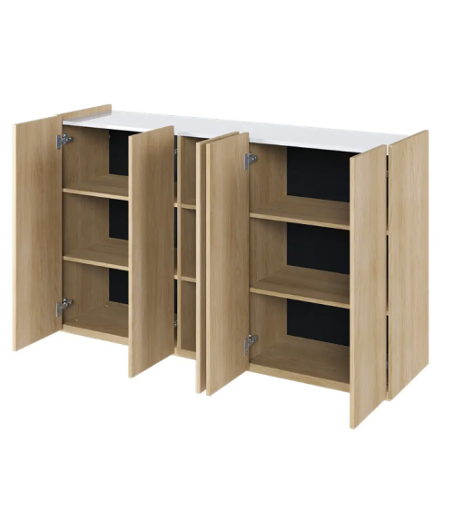 Buffet Facile chêne scandi - 156cm
