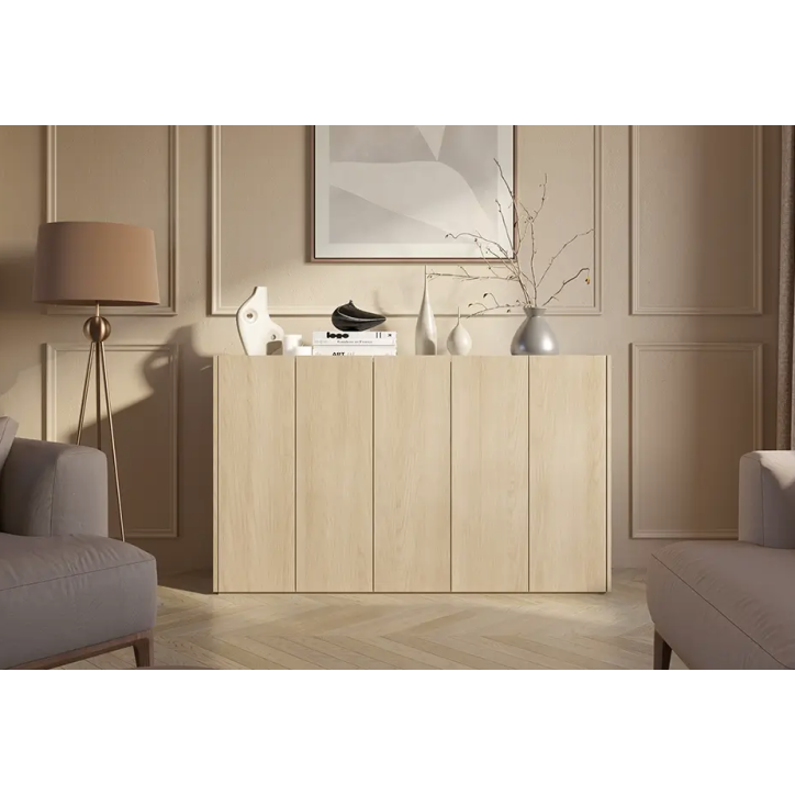 Buffet Facile chêne scandi - 156cm