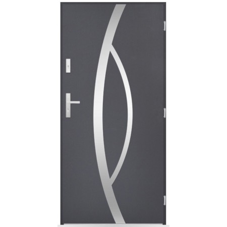 Porte d'entrée Hugues 80/90/100cm en acier