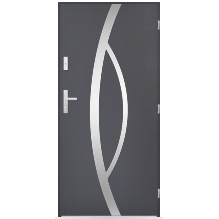 Porte d'entrée Hugues 80/90/100cm en acier