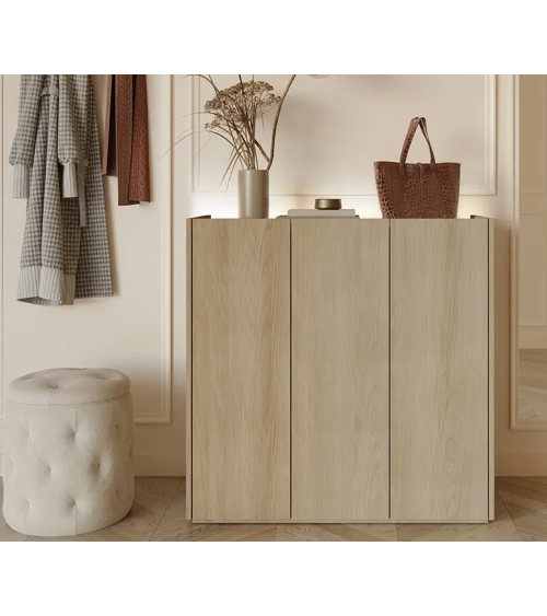 Buffet Facile chêne scandinave - 95 cm