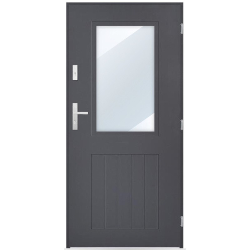 Porte d'entrée Théodore 80/90/100cm en acier