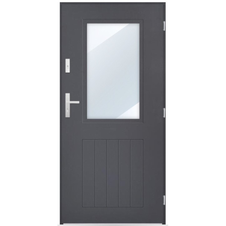 Porte d'entrée Théodore 80/90/100cm en acier Porte d'entrée Théodore 80/90/100cm en acier