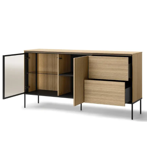 Buffet Visso avec vitre - 167cm
