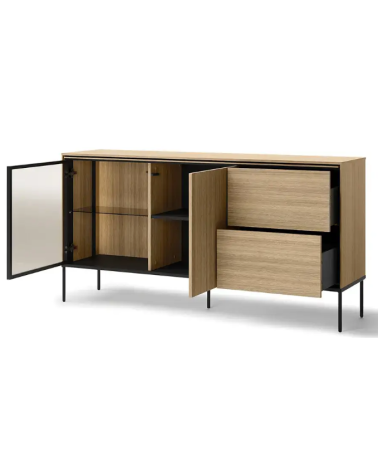 Buffet Visso avec vitre - 167cm