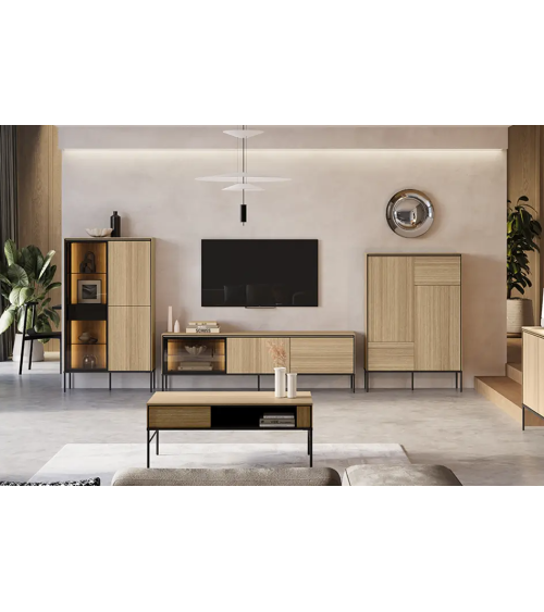 Buffet Visso avec vitre - 167cm