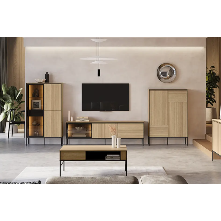 Buffet Visso avec vitre - 167cm