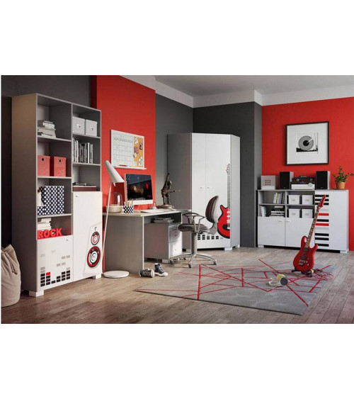 Bibliothèque MUSIC, 150 cm blanc