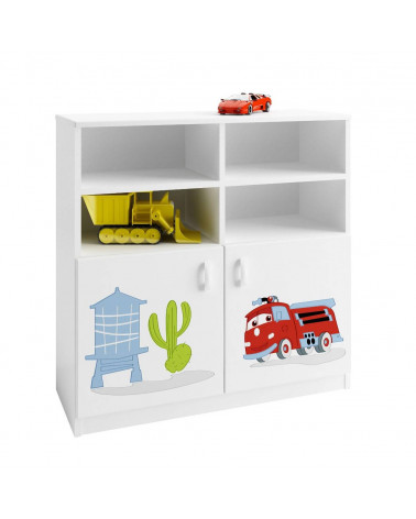 Bibliothèque CARS 90cm blanc
