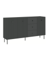 Buffet VIENA Anthracite - 3 tiroirs et 3 portes