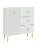 Buffet VIENA 3 tiroirs, 1 porte Blanc