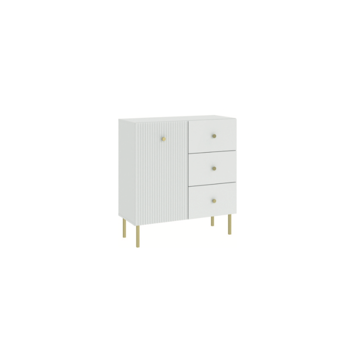 Buffet VIENA 3 tiroirs, 1 porte Blanc