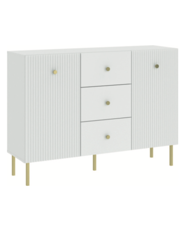Buffet VIENA 3 tiroirs, 2 portes Blanc