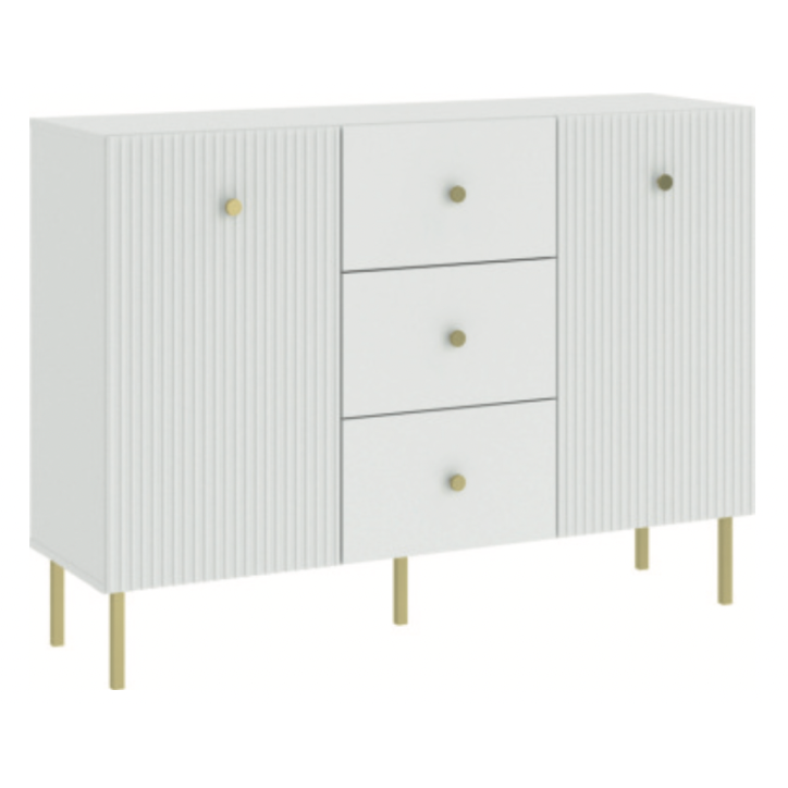Buffet VIENA 3 tiroirs, 2 portes Blanc