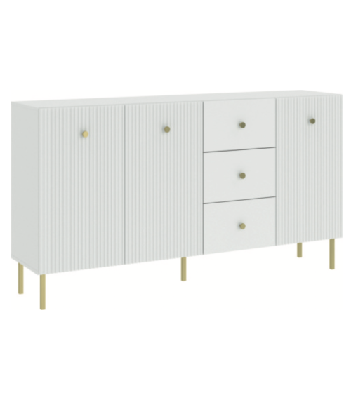 Buffet VIENA 3 tiroirs, 3 portes Blanc