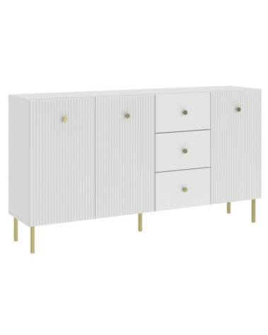 Buffet VIENA 3 tiroirs, 3 portes Blanc