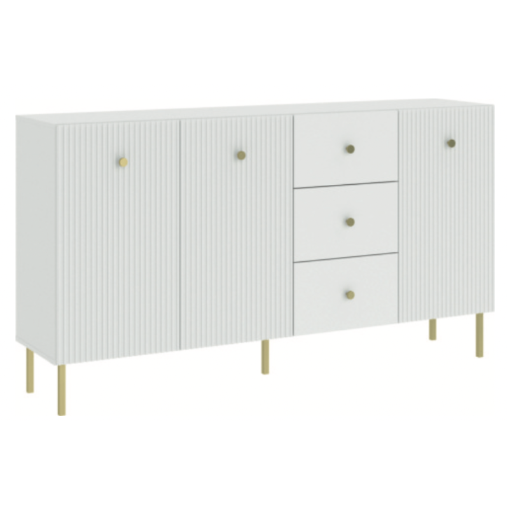 Buffet VIENA 3 tiroirs, 3 portes Blanc