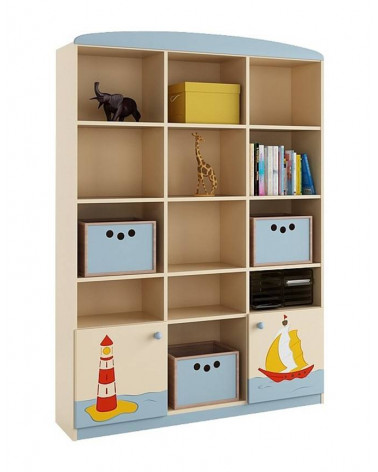 Bibliothèque VOYAGER 135 cm crème