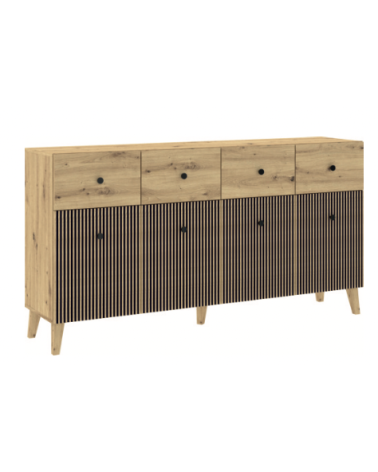 Buffet BERLIN 4 portes, 4 tiroirs
