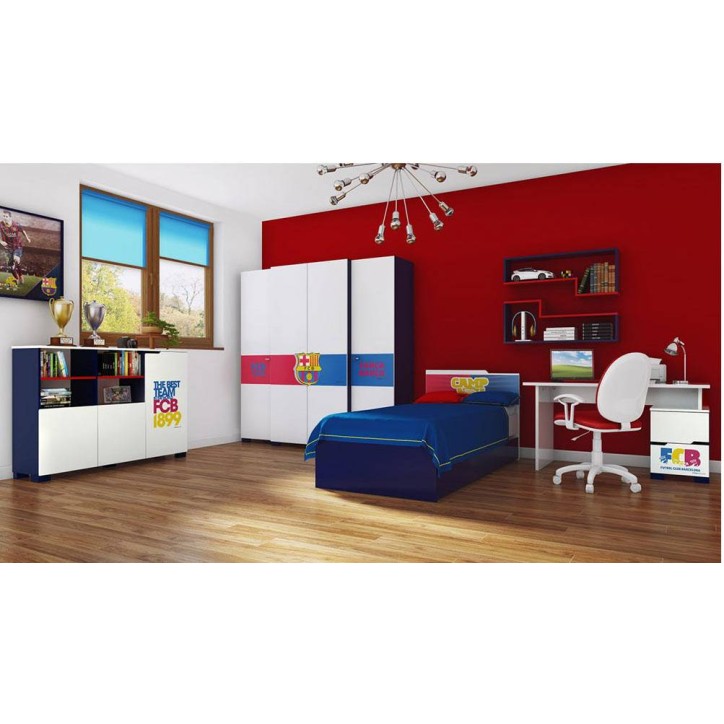Commode FC BARCELONE, 90 cm, 4 tiroirs