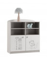Bibliothèque basse MARIE 90cm blanc