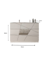 Ensemble salle de bain, meuble+miroir+double vasque VITTORIA blanc brillant, 122 x 86 x 47 cm