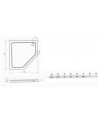Receveur de douche KEMI 90 x 90 x 3cm