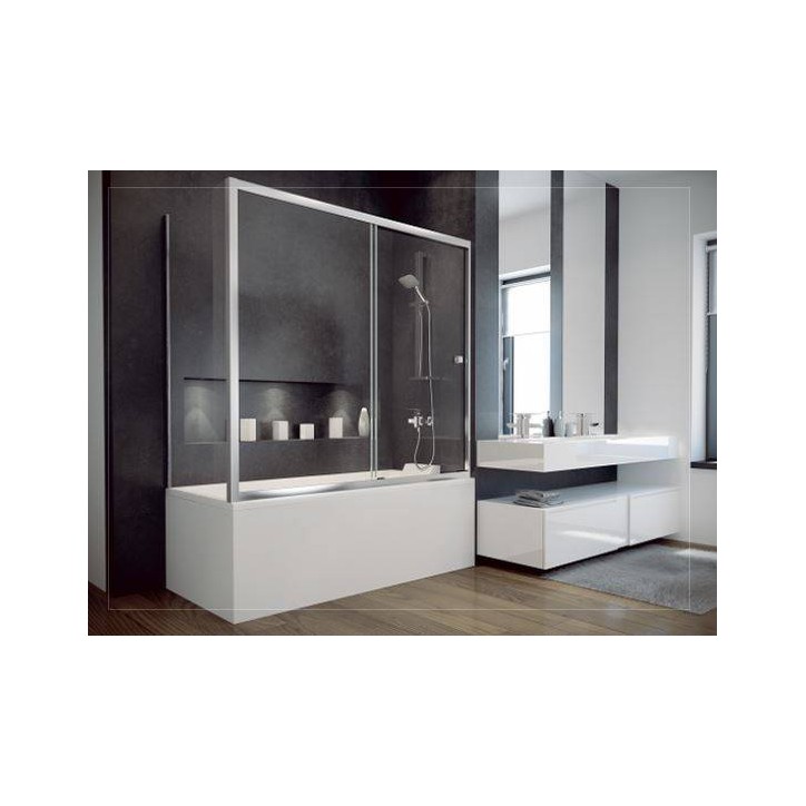 Bañera SLIDE 150x70 cm, con mampara reversible