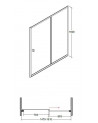 SLIDE kylpyamme 150x70 cm + käännettävä kylpyseinä