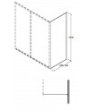 SLIDE kylpyamme 150x70 cm + käännettävä kylpyseinä