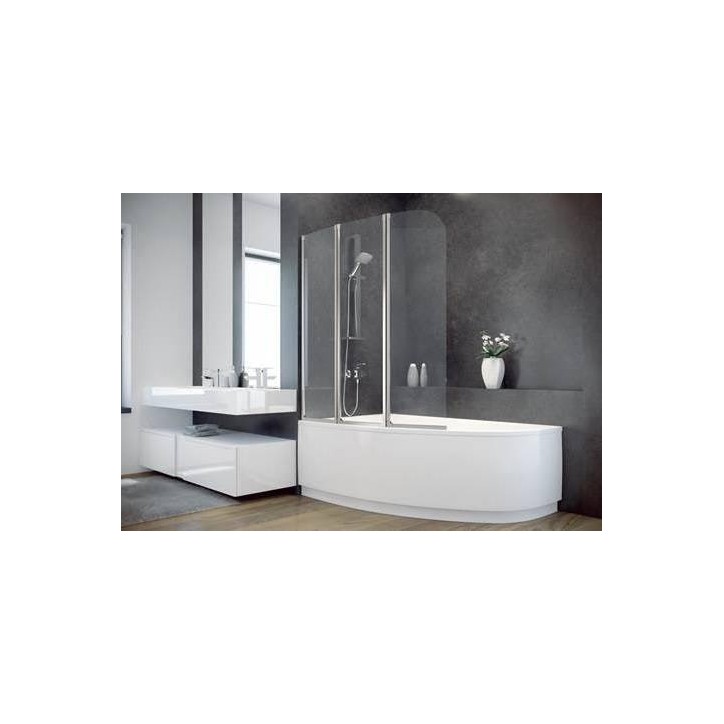 MARY Badewanne 160/170 cm mit Duschwand