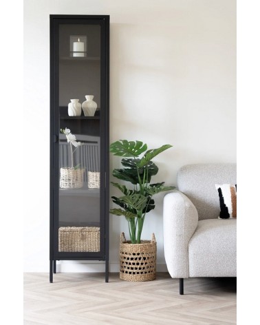 Rangement Brisbane Slim Black 40x35x180 cm