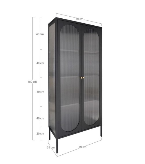 Vitrine Adelaide 80x35x180 cm