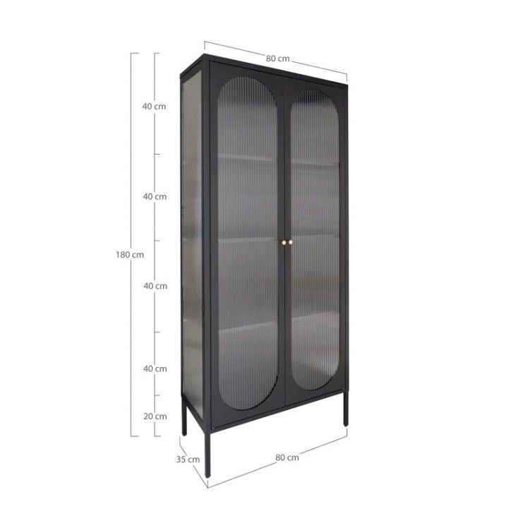 Vitrine Adelaide 80x35x180 cm