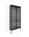 Vitrine Adelaide 80x35x180 cm