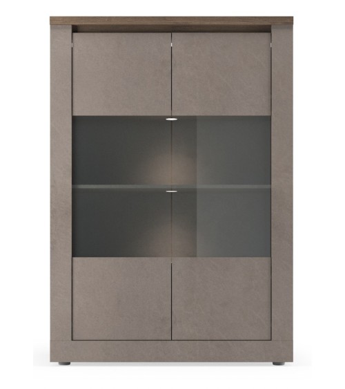 Vitrine 2 portes vitrées Ischia Mercure  - 114x160x43cm