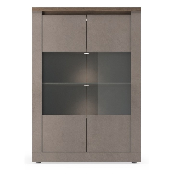 Vitrine 2 portes vitrées Ischia Mercure  - 114x160x43cm