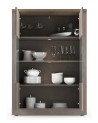Vitrine 2 portes vitrées Ischia Mercure  - 114x160x43cm