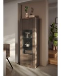Vitrine 1 porte vitrée Ischia Mercure - 67x192x43cm