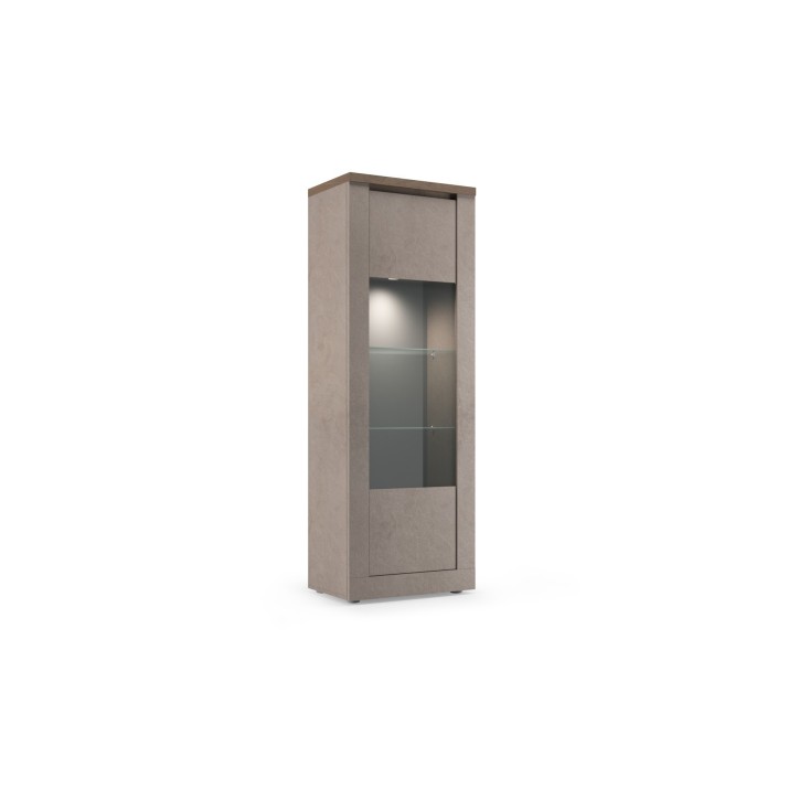Vitrine 1 porte vitrée Ischia Mercure - 67x192x43cm