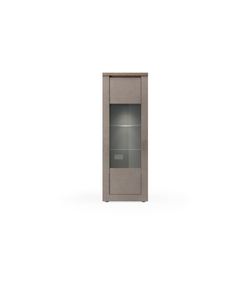 Vitrine 1 porte vitrée Ischia Mercure - 67x192x43cm