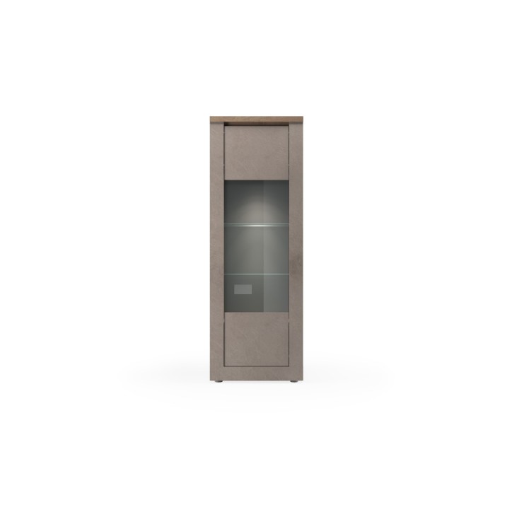 Vitrine 1 porte vitrée Ischia Mercure - 67x192x43cm