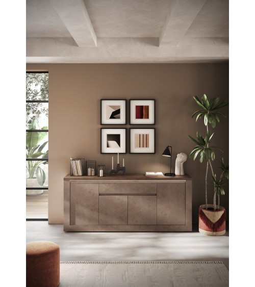 Buffet 4 portes, 1 tiroir Ischia Mercure - 207x88x43cm