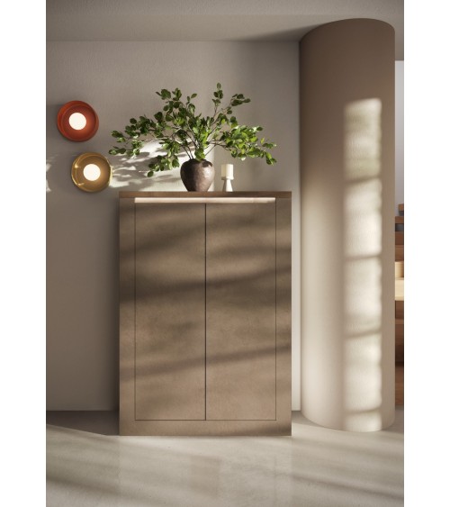 Vitrine 2 portes Ischia Mercure - 114x160x43cm